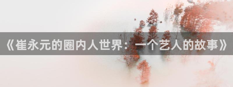 新航娱乐平台：《崔永元的圈内人世界：一个艺人的故事》